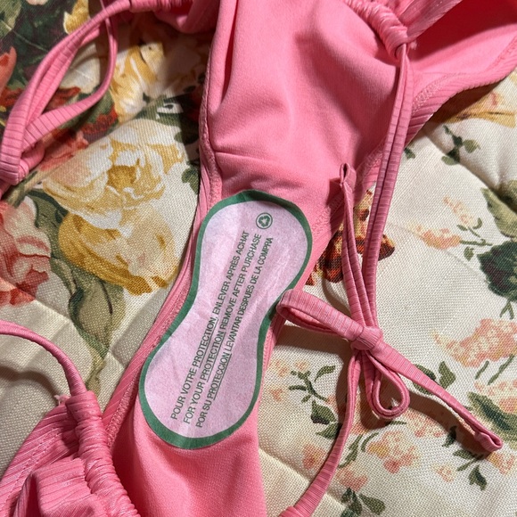 Melon / Guava Ribbed Bikini Bottom - Picture 2 of 4